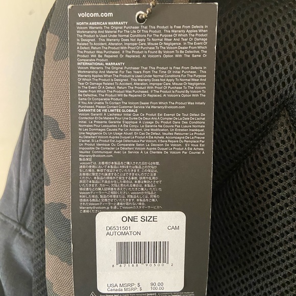 NWT Volcom Automation Backpack - Picture 3 of 9